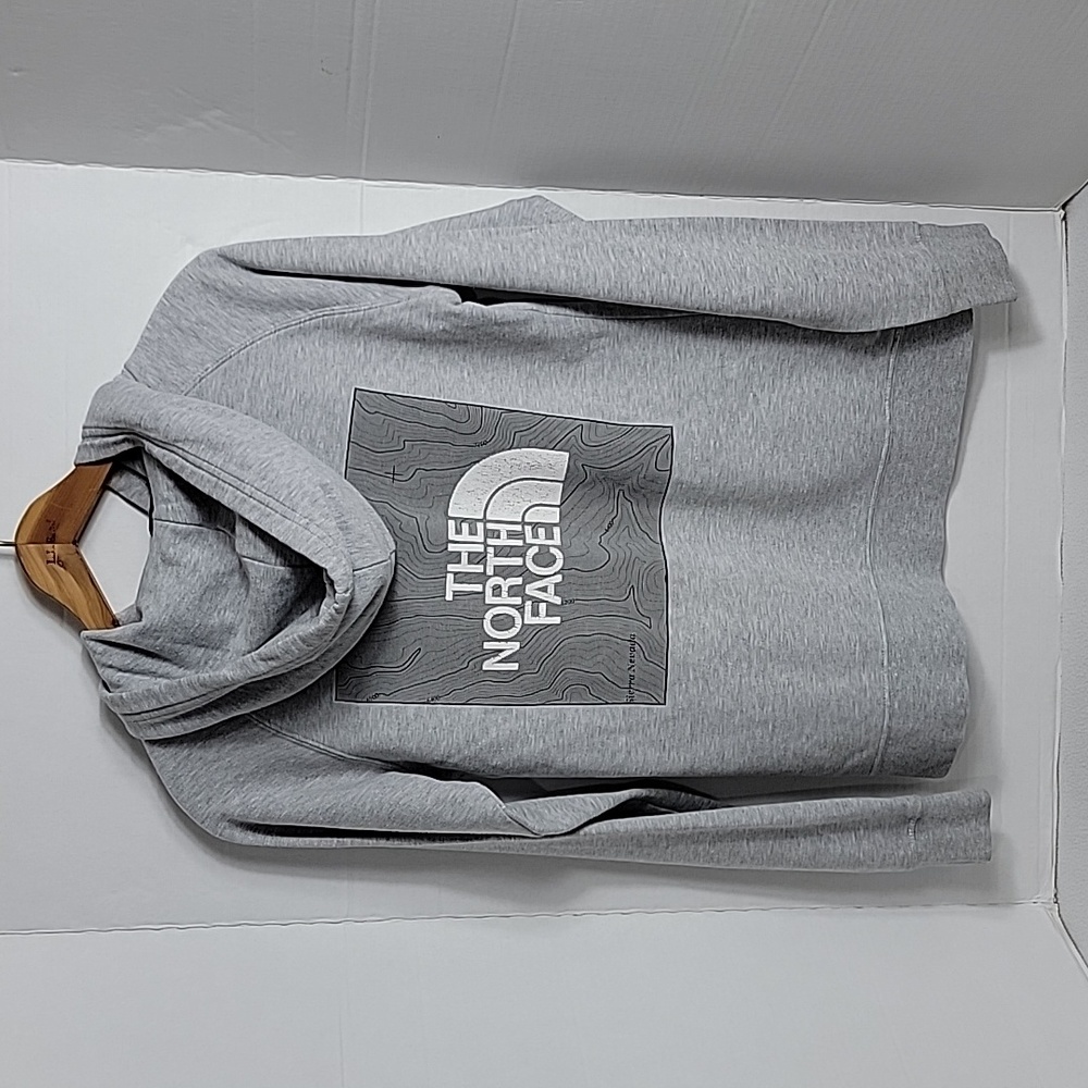 The North Face Women's Gray White Hooded W/ Pocket Long Sleeve Sweatshirt, S - Picture 2 of 12